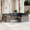 VidaXL Garden Lounge Set with Cushions 10 Pcs, Patio Sofas, Patio Furniture Set, Outdoor Furniture, Grey 3273685