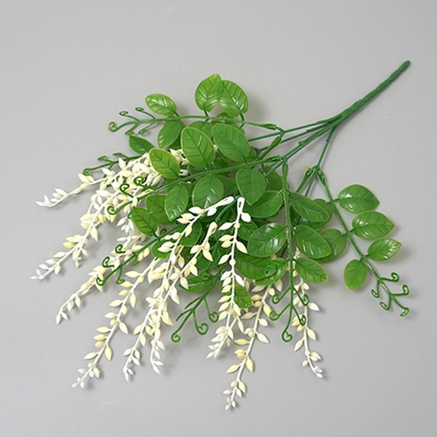 Decoration Artificial Plant Simulation Office Crafts Plastic 5 Stems Home Decor