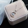 Moonstone Zircon Stone Moon Charm Necklaces Creative Elegant Look Clavicle Chain Gathering For Gathering Jewelry Women ChokerElegant Charm