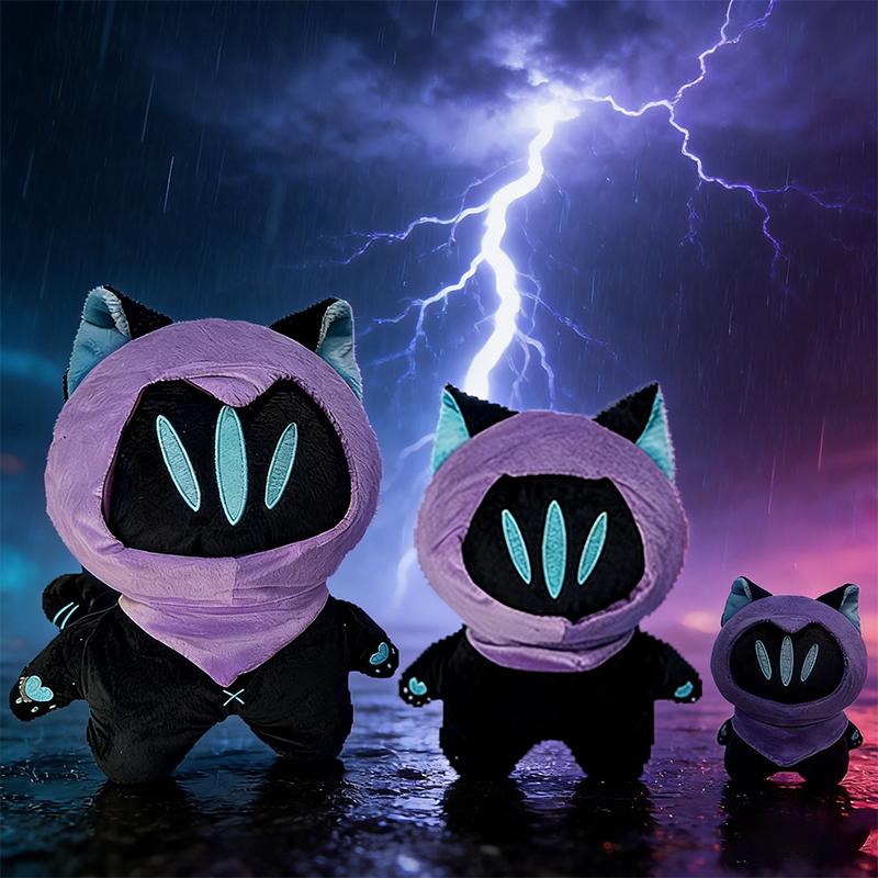 3 Assorted Sizes Cartoon Game Anime VALORANT Clove Cute Plush Toys Printed Starfish Body Animal Cat Cosplay Peripheral Kid Gifts