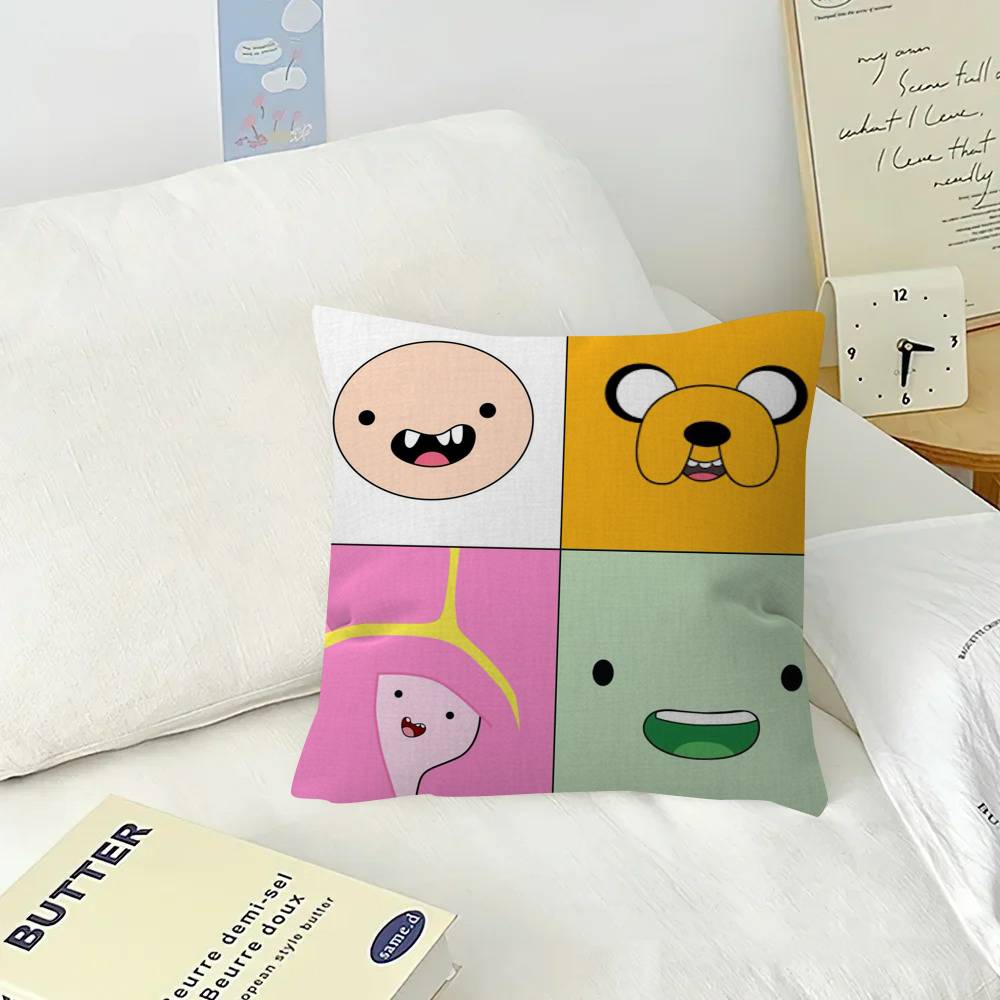 Cushion Cover Inches Farmhouse Decor Home Throw Pillow Covers for Anime AAdventure Times Couch Decorations
