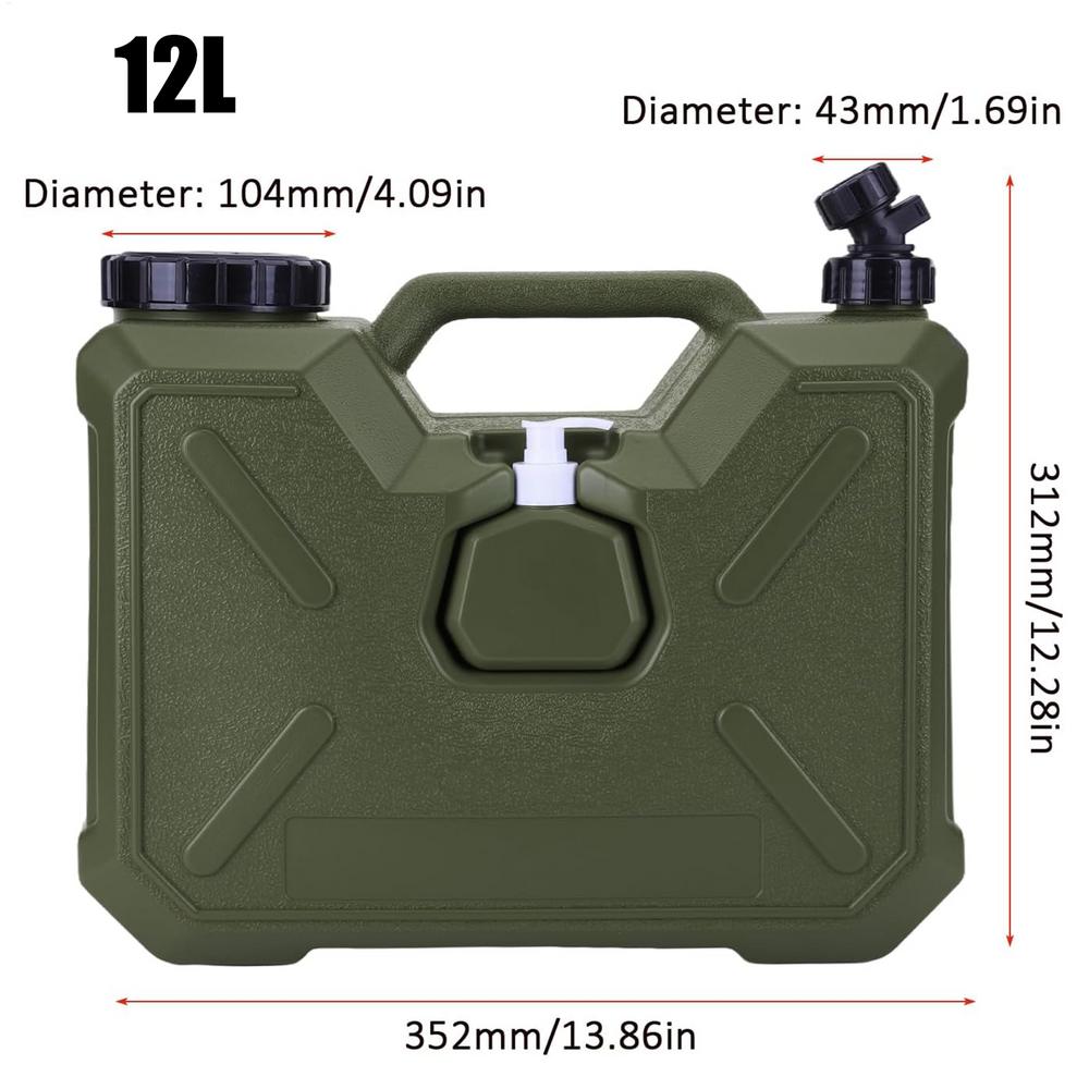 12L Camping Water Tank With Faucet Portable Water Container With Hand Sanitizer Bottle Leak-Proof Water Bucket For Camping 4