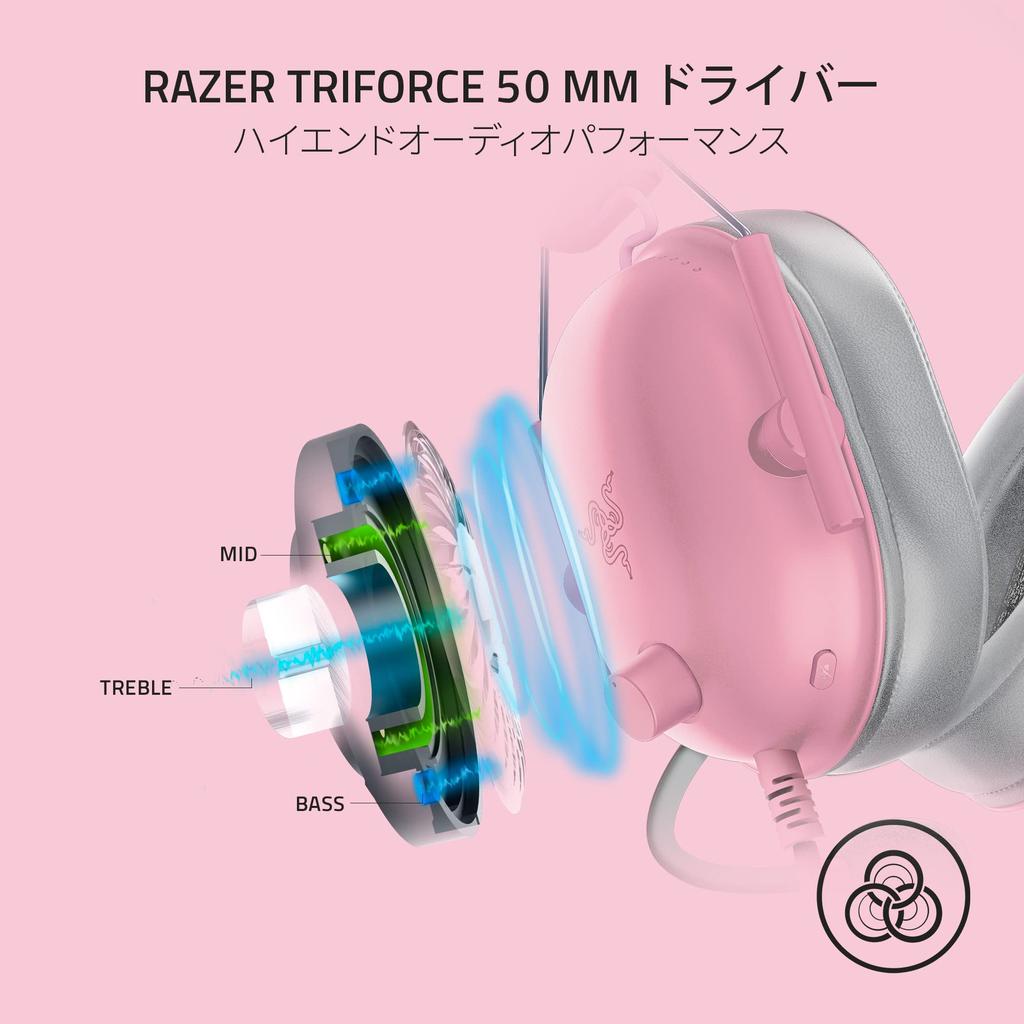 Игровая гарнитура Razer BlackShark V2 X Quartz Pink: 3,5 мм Аналоговый, 7.1-канальный Объемный Звук, Запатентованные 50-мм Динамики, Однонаправленный Микрофон, Шумоподавл