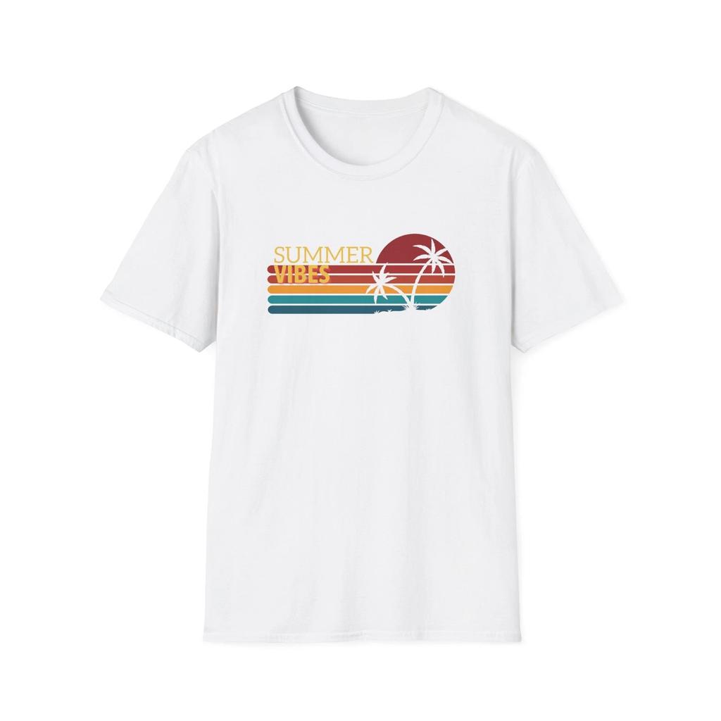 Retro Summer Vibes T-Shirt | Vintage Graphic Tee, Unisex Summer Shirt, Beachwear