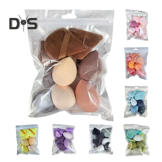 14 шт./компл. набор спонжей для макияжа с пудрой без латекса, растушевка жидкой пудры, нанесение крема, косметический спонж, блендер, женские инструменты для макияжа