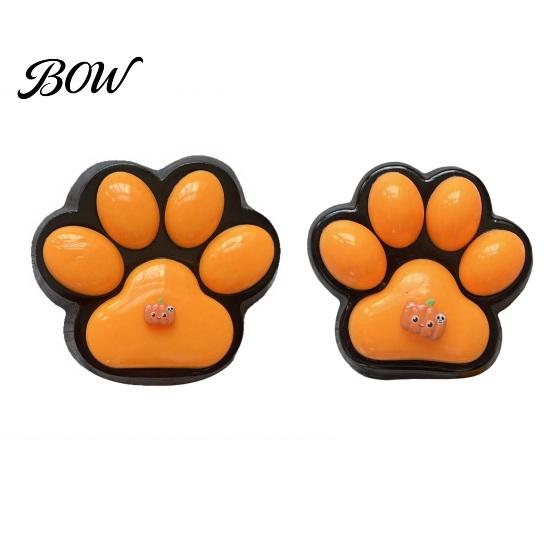 Soft Paw Pinch Toy Halloween Cat Squeeze Toy, Stress Relief Kitten Claw Sensory Party Supplies Stretchy Pet Fidget for Kids and Adults