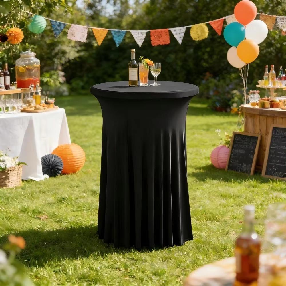 Solid Color Conference Table Skirt Elastic Bar Table Cover Practical Bar Counter Cover Hotel