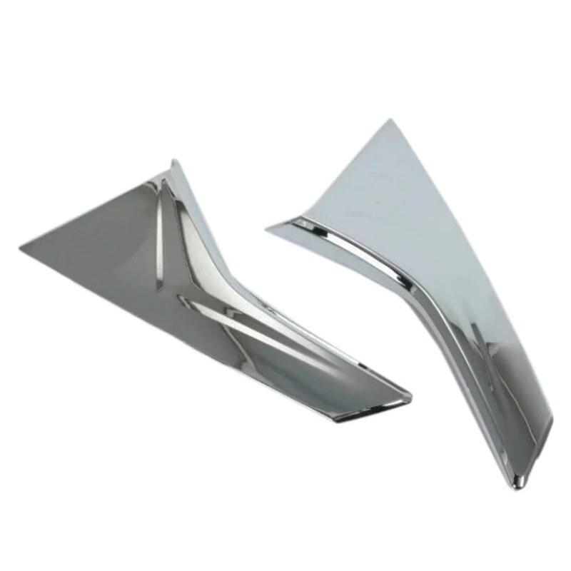 2 шт., новинка, серебристый ABS, накладка на заднее окно, накладка на стойку, наклейка на рамку для Subaru XV 2018, роскошные аксессуары для стайлинга автомобилей