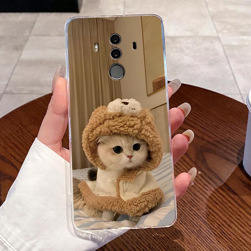 Для Huawei Mate 10 Pro Чехол Huawei Nova 2i Чехлы Huawei Mate 10 Lite Обложки Прозрачный Силикон Мягкий ТПУ Чехол Милый Кот Чехол для Телефона