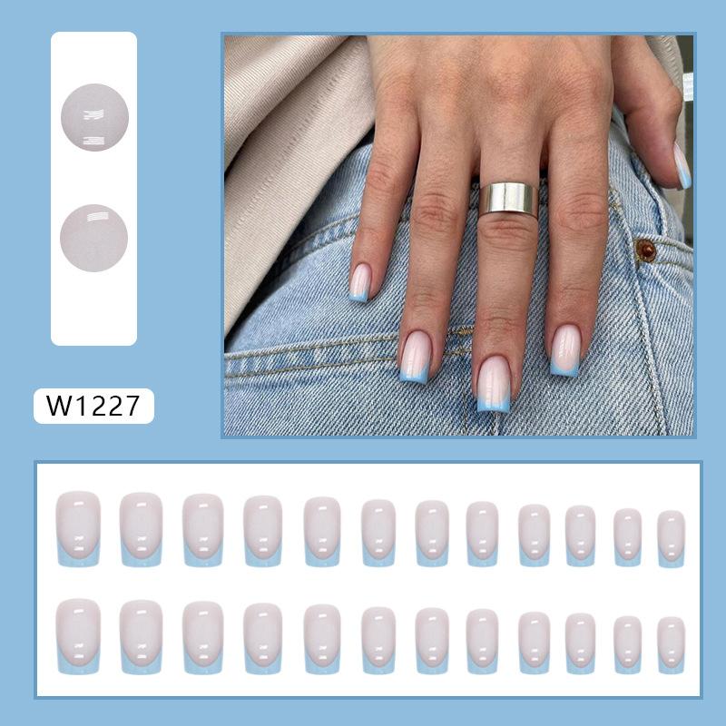 Европейская и американская мода свежие цветы нейл-арт планшеты легкие роскошные накладные ногти готовые 24 шт съемные носимые ногти