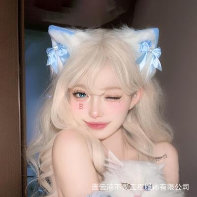 Сладкий забавный любовный бант заколка балерина девочка чистая страсть кошка девушка милая горничная повязка на голову аксессуары для волос