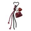 New Woven Rope Bow Keychain DIY Sweet Pendant Heart Bag Keyrings