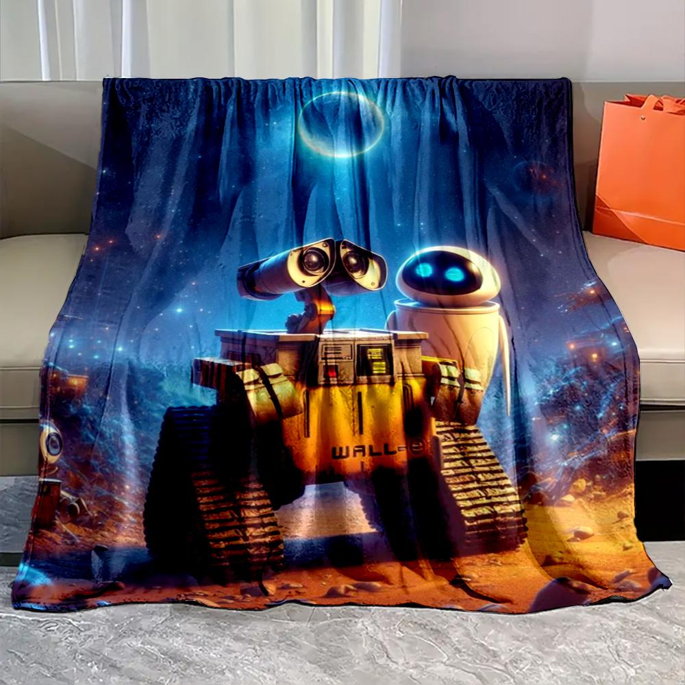 1PC Robot Disney Walle Eve Printed Blanket for Home Travel Sofa Soft and Comfortable Blanket for Adults and Kids Holiday Gifts