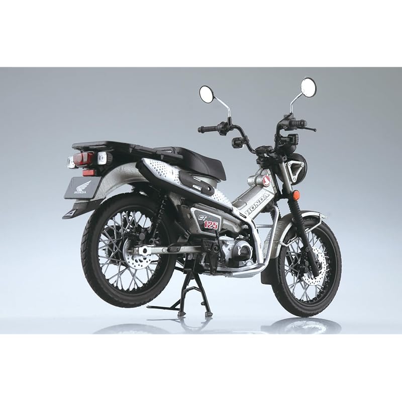 Skynet 1/12 Масштаб Готовый Мотоцикл Honda CT125 в Матовом Металлическом Цвете Бронированный Серебристый