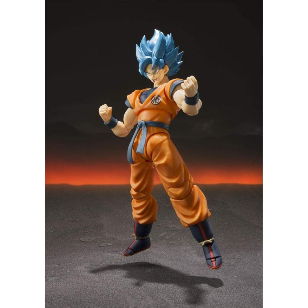 TAMASHII NATIONS SHFiguarts Dragon Ball Супер Сайян Бог Супер Сайян Сон Гоку -Супер- Приблизительно. Подвижная фигура, окрашенная в цвет АБС и ПВХ, 140 мм.