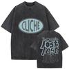 Short Sleeved Round Neck Y2k Tshirt Men Clothing New In Top Tees Mens Tshirt Camisetas Vintage Washed Mgk Lost Tour 2025 Print