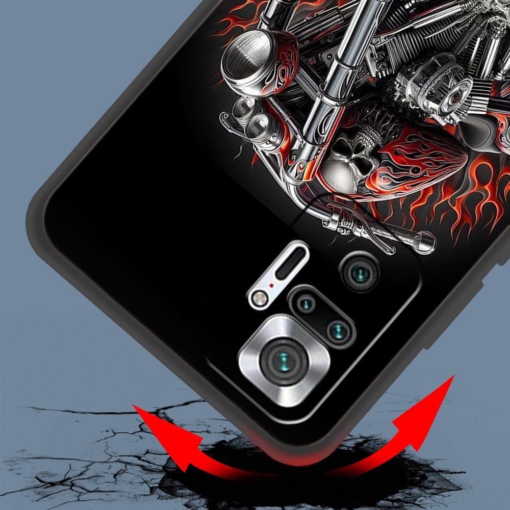 Цвета Винтажный Мотоцикл Расписной Чехол для Телефона Cover для Redmi 14C 10C Note 15 14 13 12 10 11 K40 Pro Plus 5G Мягкий ТПУ Чехол Сумки