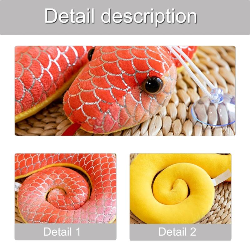 Fashionable Snake Hanging Ornament Charm Accessory with Vibranting Color and Gold Accent Sturdy PP Cotton Materials