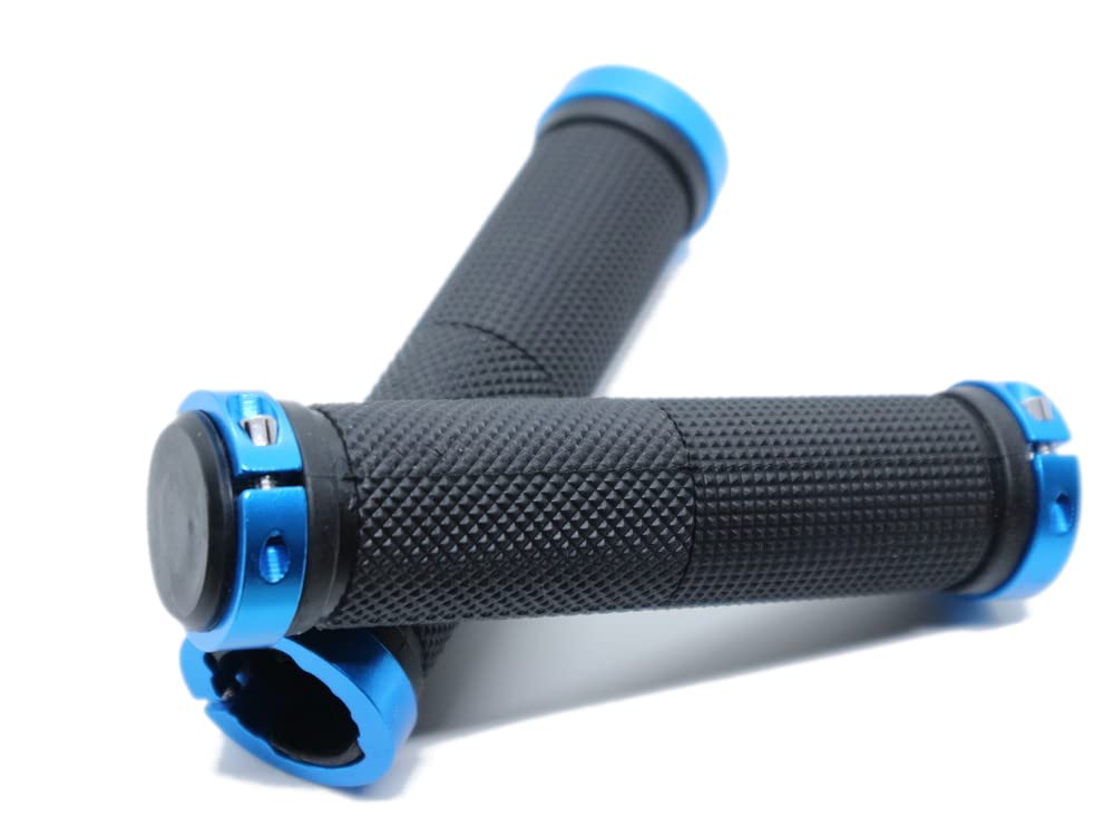 Beatus Bicycle Mountain Bike Handlebar Left and Right Rubber Grips Grips, Set, (Blue)