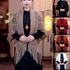 Winter Warm Plush Wraps Scarf Thickened Cardigan Cloak Knitted Shawl  for Evening Dresses Wedding