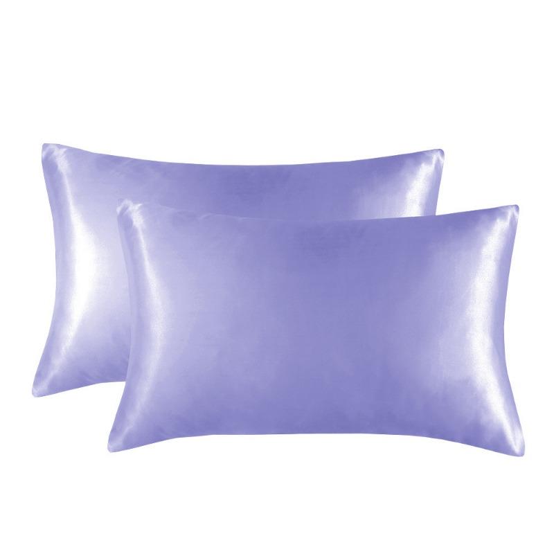 One Set Solid Color Double-sided Silk Pillowcase Mulberry Silk Ice Silk Beauty Pillowcase Single Silk Broadside Pillowcase