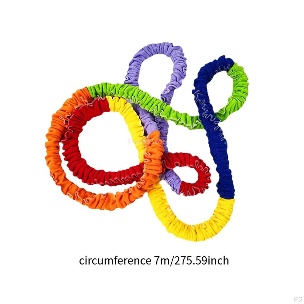 Cooperative Stretch Band Play Exercise Loop for Indoor Activities Kindergarten