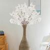 5 Pcs Faux Silk Material Artificial Cherry Blossoms Fake Flower Branches  Table Centerpiece