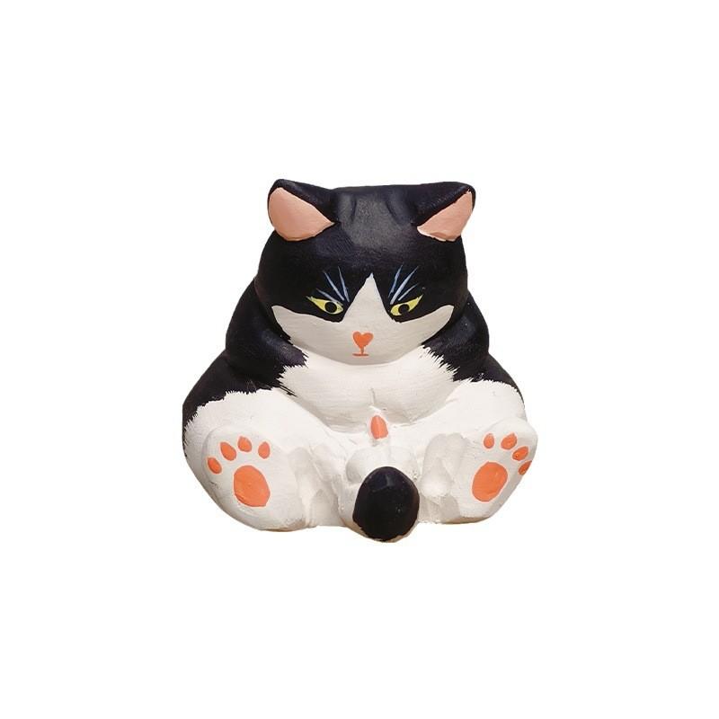 Wooden Cat Sculpture Modern Art Gift For Birthday And Holiday Celebrations