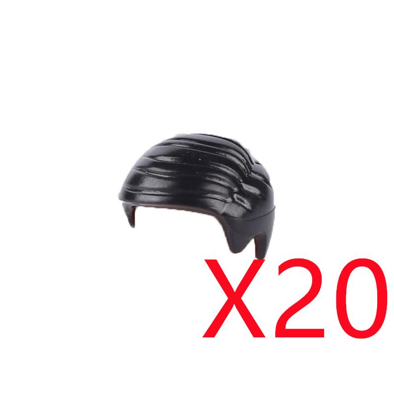 MOC Городские строительные блоки Части тела фигурок Креативные аксессуары Длинные волосы Коричневые Черные Золотые Мини-кирпичики Совместимая игрушка Подарок k030