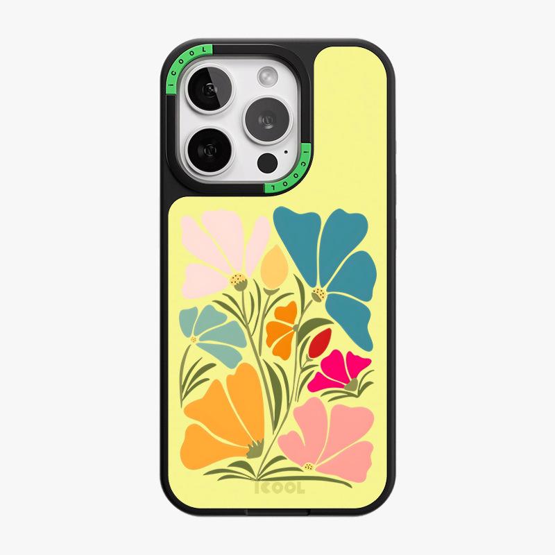 Сменная задняя панель чехол для мобильного телефона iphone15 цветок яблоко 14pro съемный магнитный два в одном можно менять по желанию