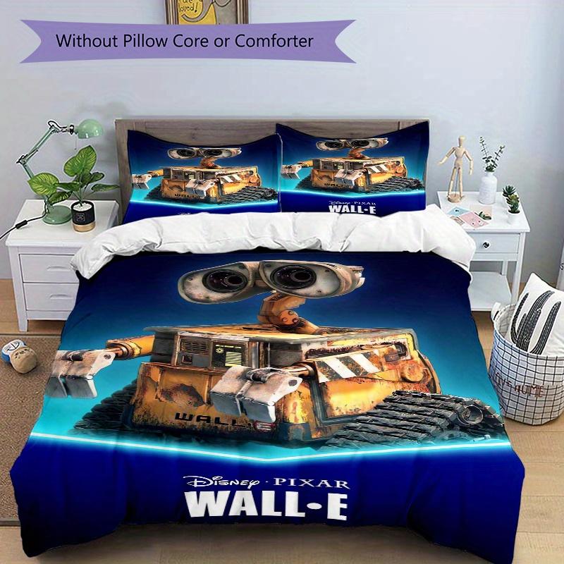 3pcs Disney WALL Quilt Cover Set (1 Quilt Cover + 2 Pillowcases Without Pillow Core), High-Definition Printing for Home and Dormitory.D031