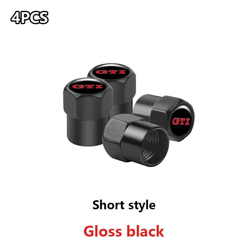 hijk1 4Pcs Meta Alloy Car Tire Valve Stem Air Caps Cover For VW Volkswagen Golf Polo Passat Tiguan Touran Jetta GTI Car Accessories