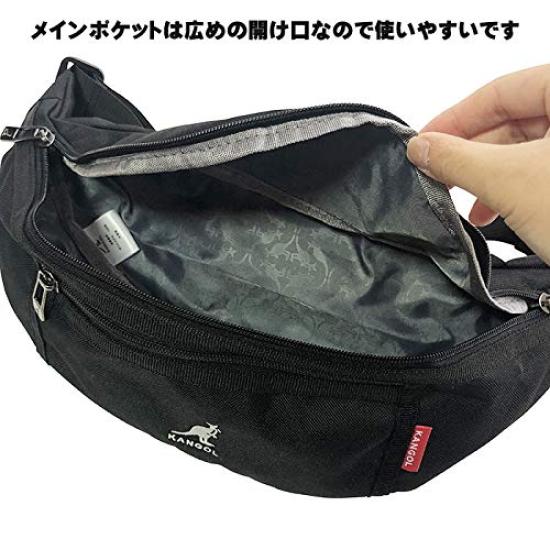 Поясная сумка поясная сумка кроссбоди унисекс [Kangol] (ЧЕРНЫЙ×ЧЕРНЫЙ)