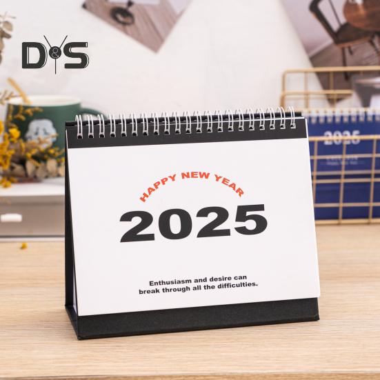 Маленький настольный календарь 2025 года, перекидной настольный календарь, ежемесячный планировщик, органайзер для управления временем для домашнего офиса и школы