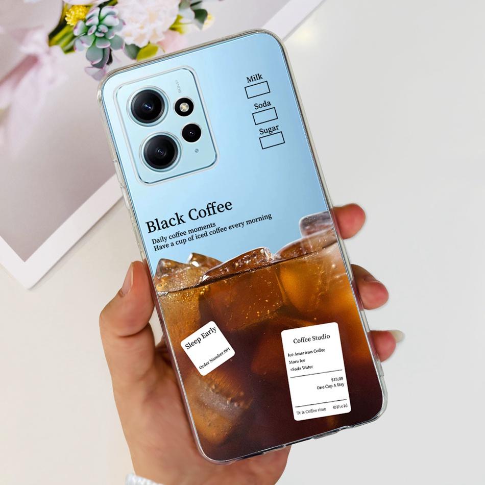 For Xiaomi Redmi Note 12 Case Redmi Note12 4G Global Cute Painted Soft Silicone TPU Phone Back Cover Bumper