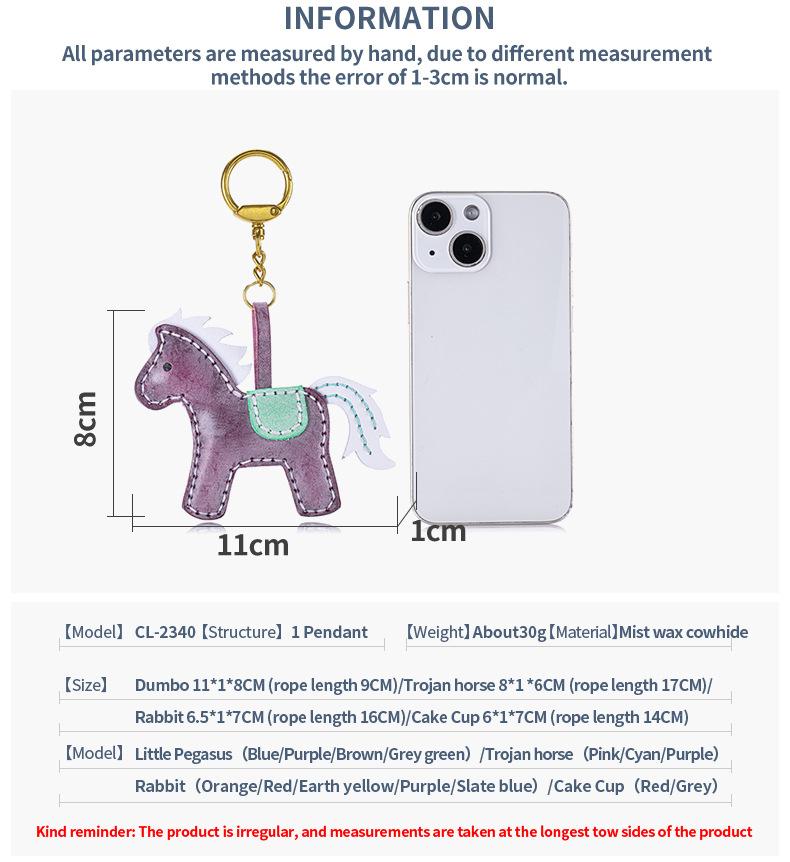 Horse Purse Charms Women Cute Designer Keychain Leather Bag Charm for Handbags Tote Bag Accessories Trendy Pendant