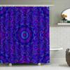 Vibrant Purple Blue Mandala Shower Curtain For Bathroom Decor