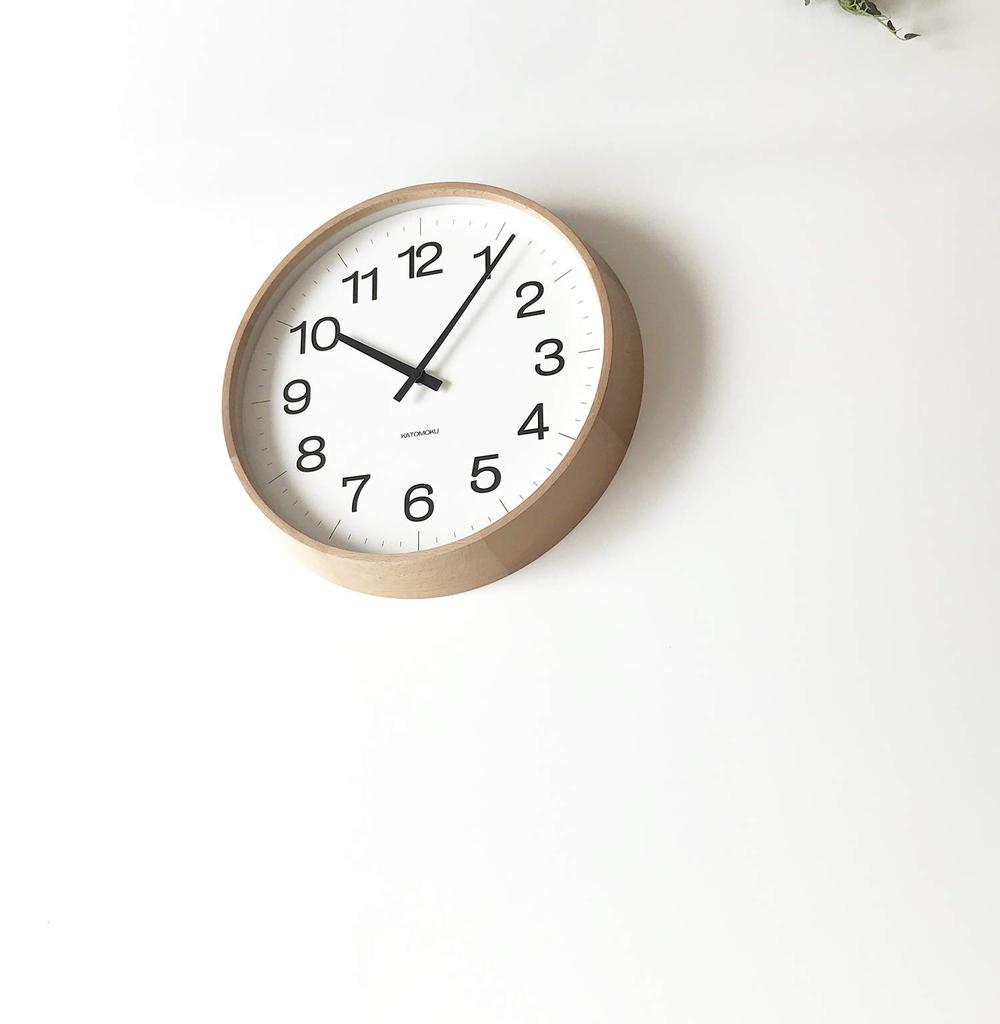 KATOMOKU Muku Clock 16 LL Natural km-116NARCS 392mm