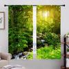 Natural Scenery 3d Print Decoration Decorative Curtains, Living Room Bedroom Kitchen Semi-Blackout Curtains 2PCS