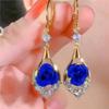 Retro court style rose fringed water drop earrings light luxury high-end fashion atmospheric ear buckles fashion versatile earrings