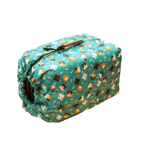 Ветрозащитный чехол для переноски кошки из Оксфордской ткани, защита для клеток домашних животных, водонепроницаемая застежка на шнурке, чехол для переноски щенка для путешествий, дома, кемпинга