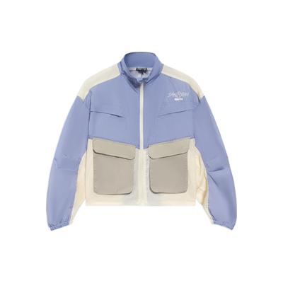 Свободная куртка Anti-Five Series с воротником-стойкой, цвет блока, женская куртка, темно-синяя, фиолетовая, AFDS086-2