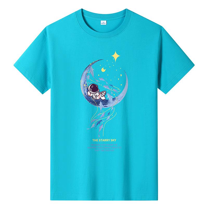 GMXIA Футболка с коротким рукавом из хлопка, мужская модная свободная рубашка с коротким рукавом, с принтом