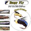 10/15/20/25 шт. разноцветные приманки для ловли форели нимфы нахлыстом, мокрые мухи, крючок нимфы, приманки для подледной рыбалки, искусственные наживки для насекомых