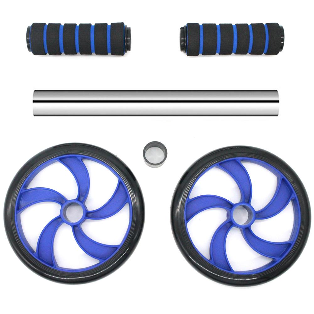 Ab Roller Wheel ролик для упражнений на пресс - классический двойной ролик с ручками из пенопласта - включает в себя утолщенную наколенник