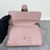 [Pre-Owned] Logo Double G Litchi Grain Woc Chain Leather Messenger Envelope Wallet Shoulder Crossbody Bag - Very Good #1FKGS4L
