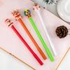 4Pcs Christmas Gel Ink Pens Cartoon Snowman Deer Design Smooth Writing Comfortable Grip Kids Pens Christmas Party Favors