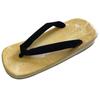 Edoten Geta Sandals with Sponge Cushioned and Comfortable for Legs and Yellow Size 3L Soles, Back, Tatami, Black, (XXL), 28.5cm