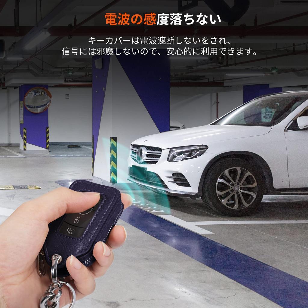 Annhua Чехол для смарт-ключа, Кожаный чехол для ключей, темно-синий