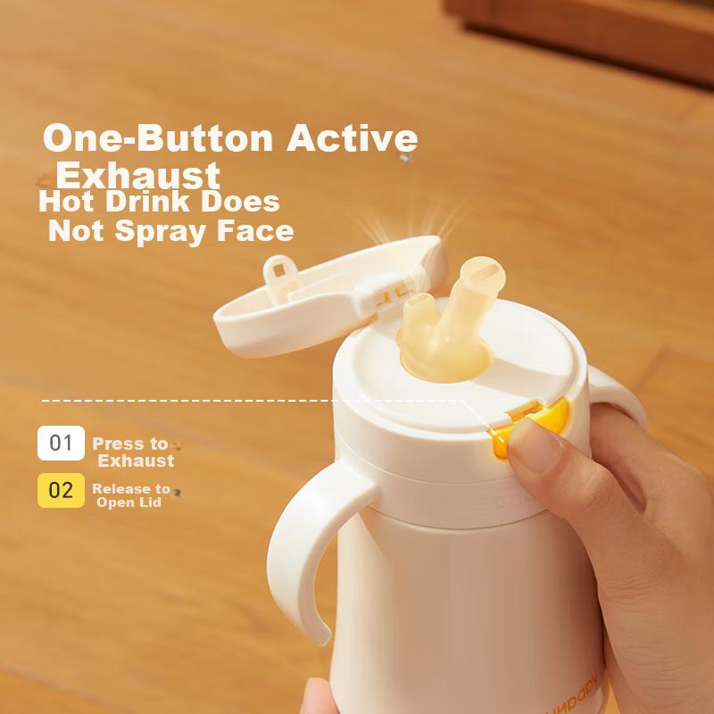 Huang Chong Direct Drinking Insulated Milk Cup 255ml for Babies Aged 1 to 3+ Toddler Straw Cup Baby Bottle